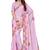 designer pink heavy zarkan butta border work silk blend saree