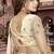 indian beige heavy resham embroidery work silk blend saree