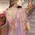 indian pink heavy resham embroidery work silk blend saree