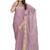 indian pink heavy resham embroidery work silk blend saree