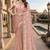 indian peach heavy resham embroidery work silk blend saree