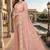 indian peach heavy resham embroidery work silk blend saree