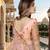 indian peach heavy resham embroidery work silk blend saree