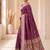 designer purple zari weaving border work banarasi silk blend saree