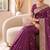 designer purple zari weaving border work banarasi silk blend saree