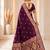 designer wine zari weaving border work banarasi silk blend saree