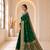 designer green zari weaving border work banarasi silk blend saree