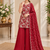 maroon color thread with sequence work silk blend top sharara set