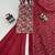 maroon color thread with sequence work silk blend top sharara set