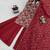 maroon color thread with sequence work silk blend top sharara set