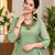light green color hand work silk blend western wear