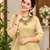 beige color hand work silk blend western wear