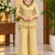 beige color hand work silk blend western wear