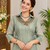 grey color hand work silk blend western wear
