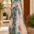 chiku color digital printed chanderi ready to wear saree with blouse