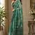 green color digital printed chanderi ready to wear saree with blouse