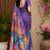 purple color digital printed chanderi ready to wear saree with blouse