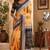 yellow color digital printed chanderi ready to wear saree with blouse