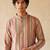 multicolor embroidered & sequin work cotton kurta with cotton cream pajama