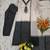 Women's white crepe embroidered straight kurta set with dupatta and pant