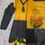 Women's yellow crepe embroidered straight kurta set with dupatta and pant