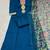 Teal vatican silk kurti pent dupatta set