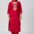 Red vatican silk kurti pent dupatta set