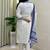 Off white khadi cotton kurti pent dupatta set