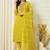Yellow roman silk kurti pent dupatta set