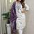 Off white khadi cotton kurti pent dupatta set