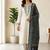 Off white khadi cotton kurti pent dupatta set
