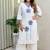 White khadi cotton kurti pent set