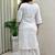 White khadi cotton kurti pent set
