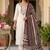 Off white khadi cotton kurti pent dupatta set