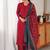 Maroon rayon 17 kg kurti pent dupatta set