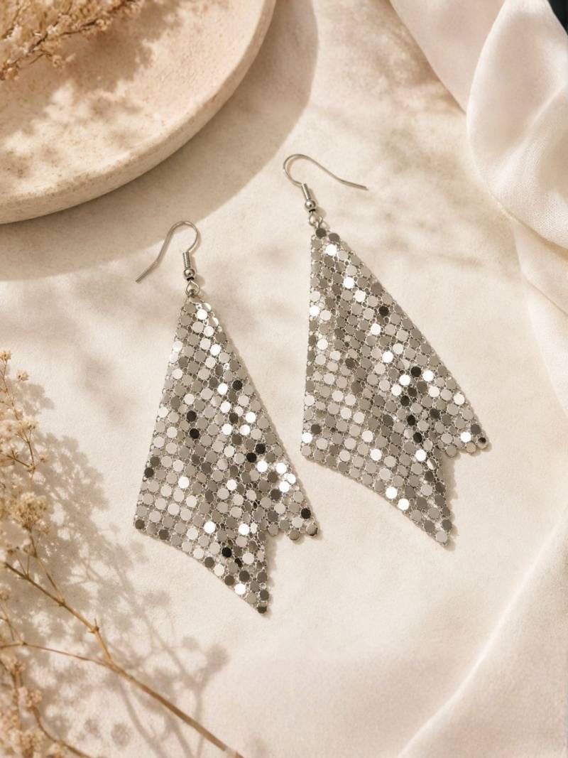 Fashion silver plated anti tarnish statement drop earrings for women & girls