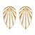 Fashion gold plated anti tarnish leaf stud earrings for women & girls