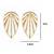 Fashion gold plated anti tarnish leaf stud earrings for women & girls