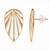 Fashion gold plated anti tarnish leaf stud earrings for women & girls