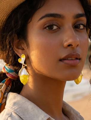 Fashion gold plated anti tarnish floral bud drop earrings for women & girls 1