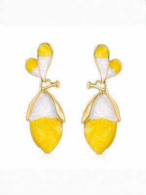 Fashion gold plated anti tarnish floral bud drop earrings for women & girls 3