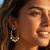 Fashion gold plated anti tarnish faux pearl hoop earrings for women & girls