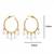 Fashion gold plated anti tarnish faux pearl hoop earrings for women & girls