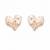 Fashion gold plated anti tarnish heart stud earrings for women & girls