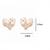 Fashion gold plated anti tarnish heart stud earrings for women & girls