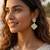 Fashion gold plated anti tarnish pink blue floral drop earrings for women