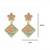 Fashion gold plated anti tarnish pink blue floral drop earrings for women