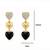 Fashion gold plated anti tarnish triple heart drop earrings for women
