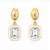 Fashion gold plated anti tarnish american diamond drop earrings for women
