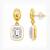 Fashion gold plated anti tarnish american diamond drop earrings for women